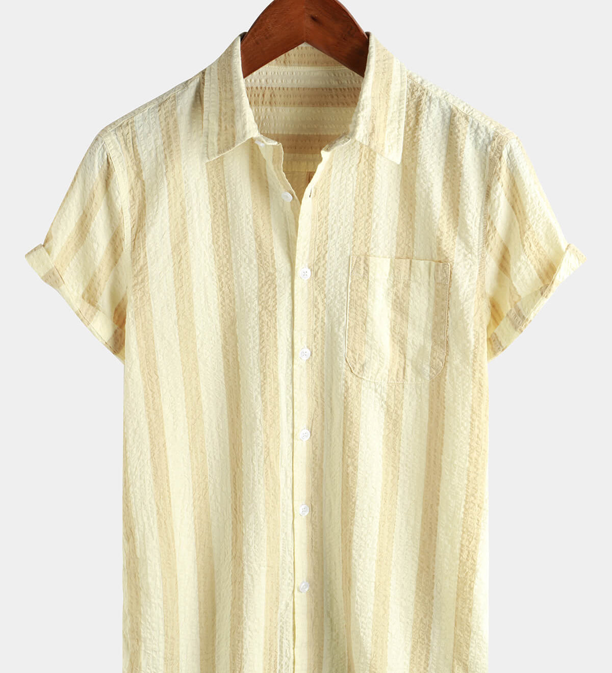Men's Hawaiian Vacation Button-Down Short-Sleeve Shirt with Pocket