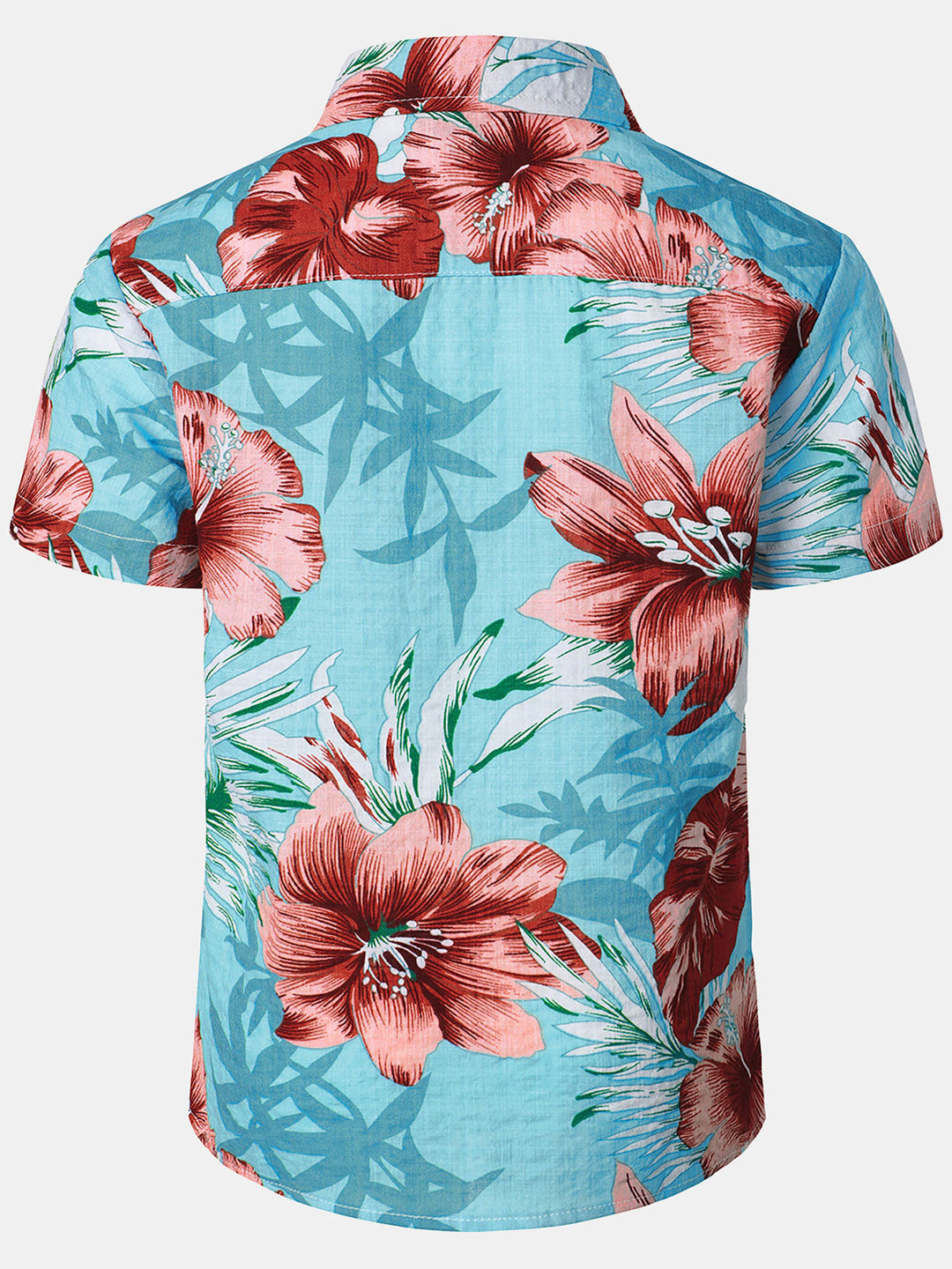 Chemise à manches courtes pour enfants, imprimé floral, tropical, Aloha, vacances, été, plage