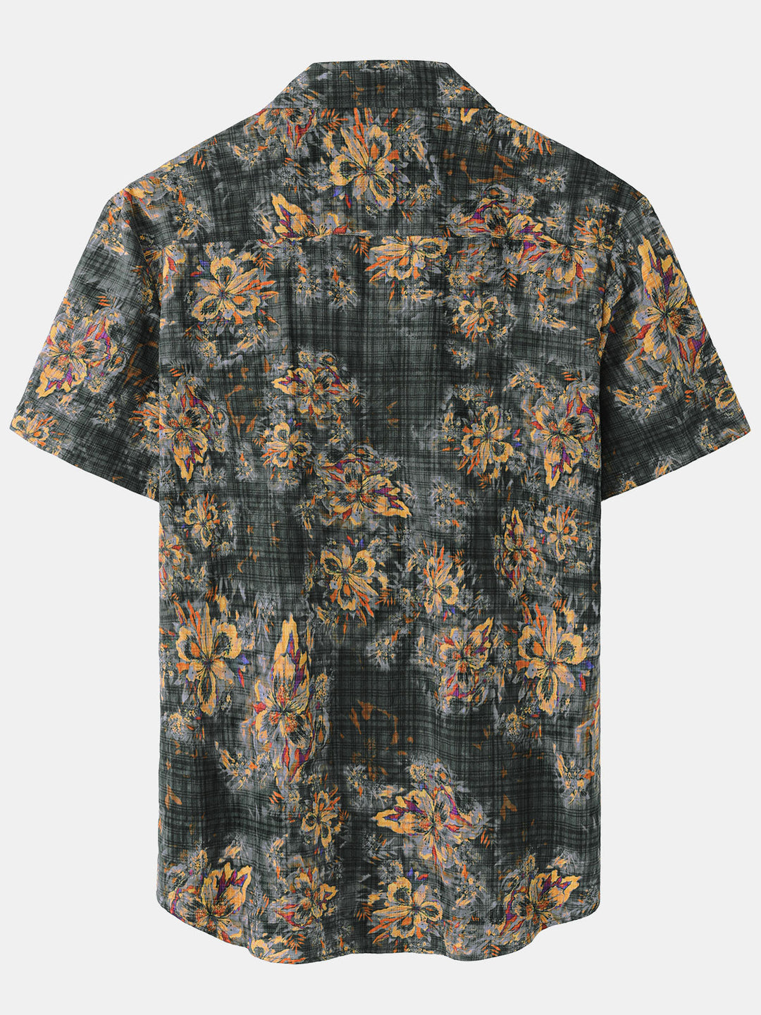 Chemise hawaïenne décontractée à manches courtes et motif floral pour homme