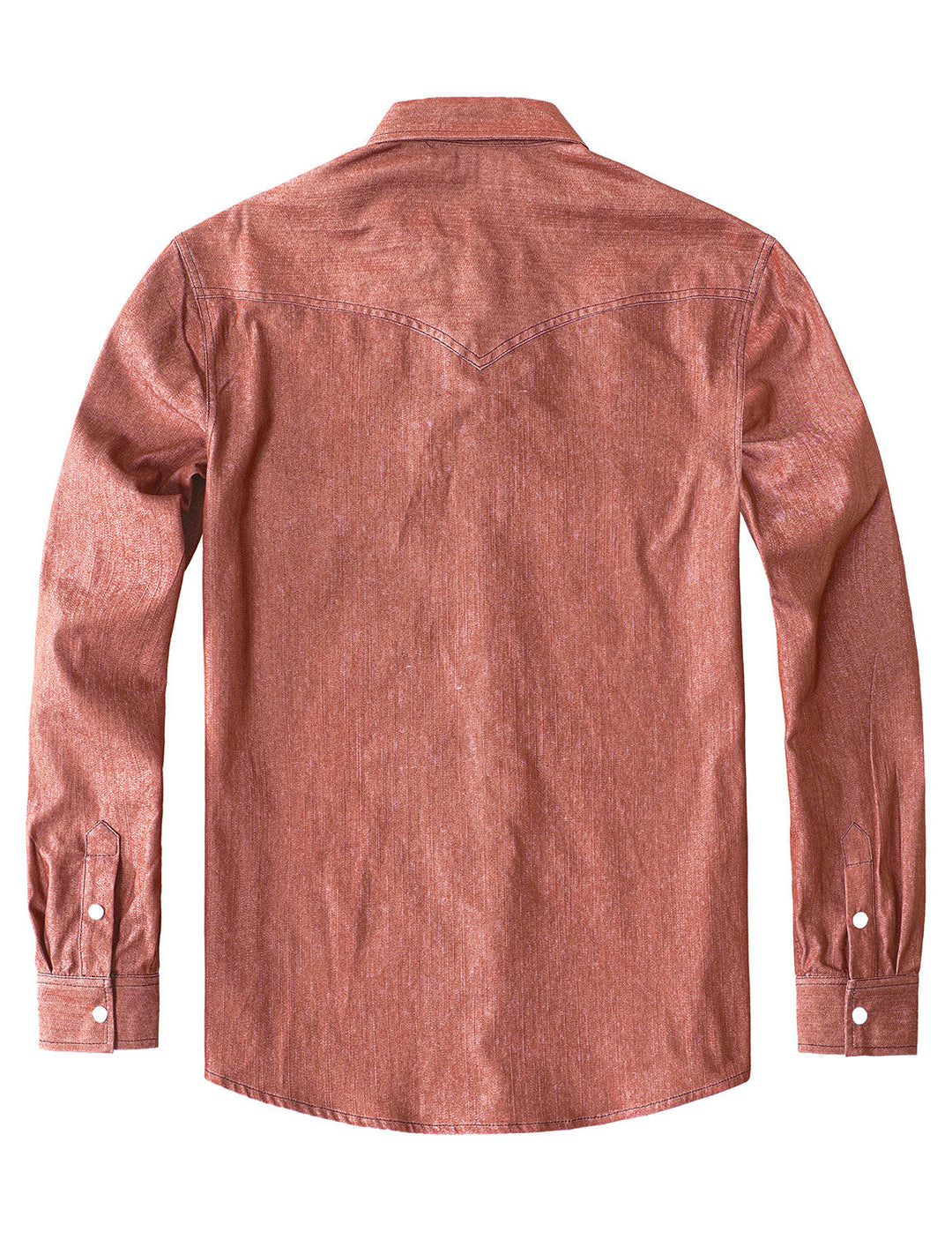 Chemise à manches longues en denim style cowboy pour homme avec boutons-pression nacrés