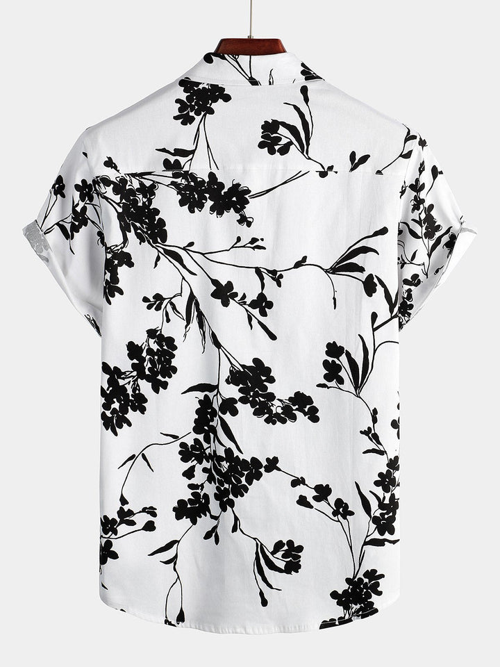 Chemise décontractée de vacances tropicales pour hommes