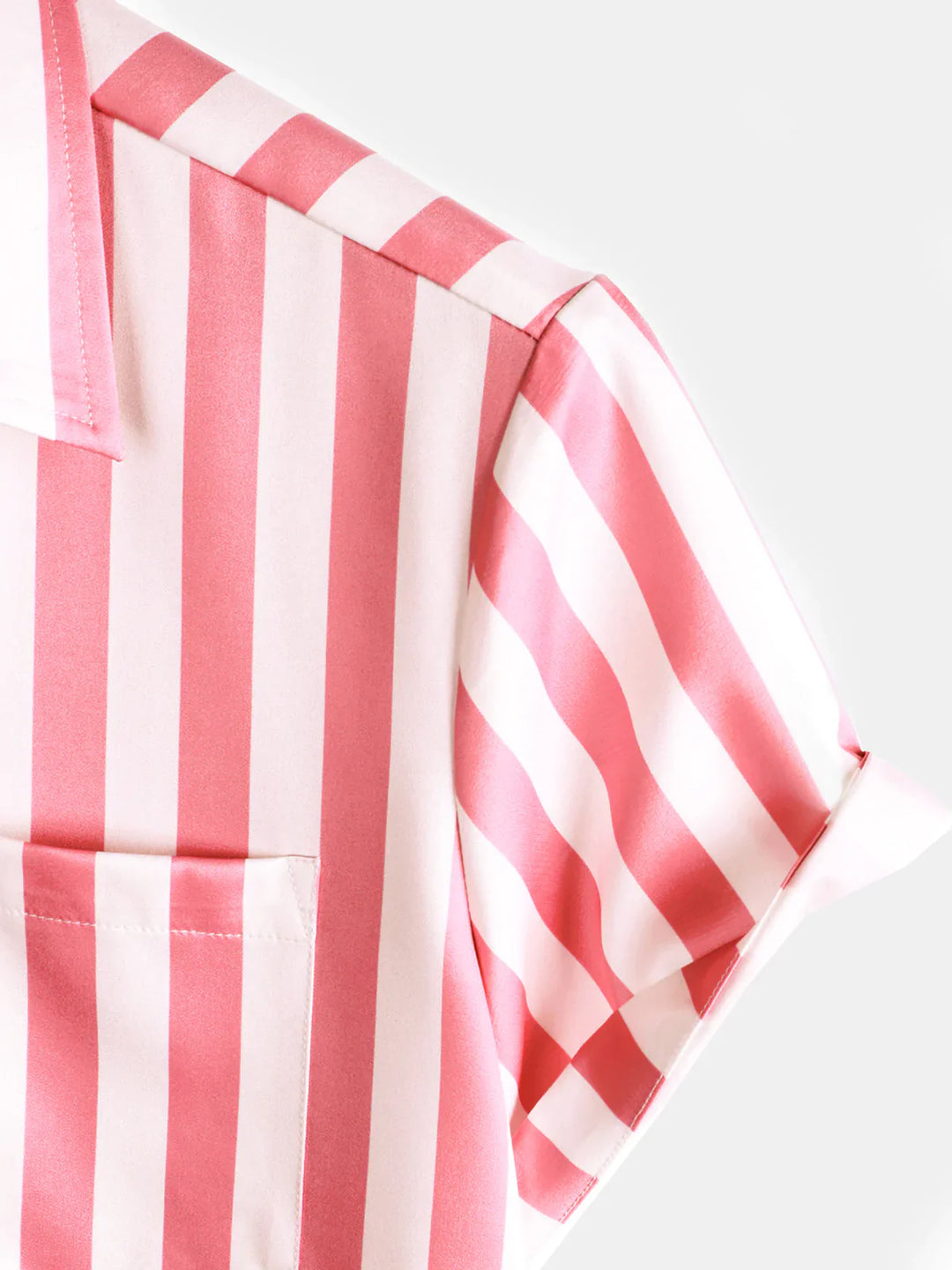 Chemise de camp de croisière de plage à manches courtes avec poche à imprimé animal flamant rose pour homme