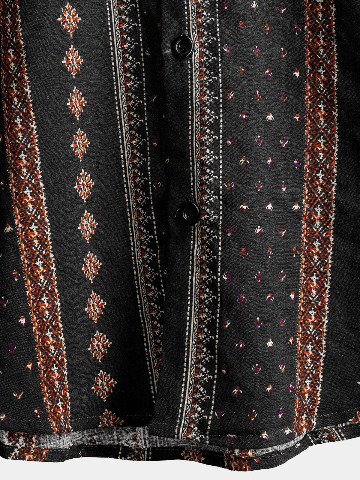 Chemise à Manches Courtes Western Vintage des Années 70 avec Imprimé Rayé Noir pour Homme