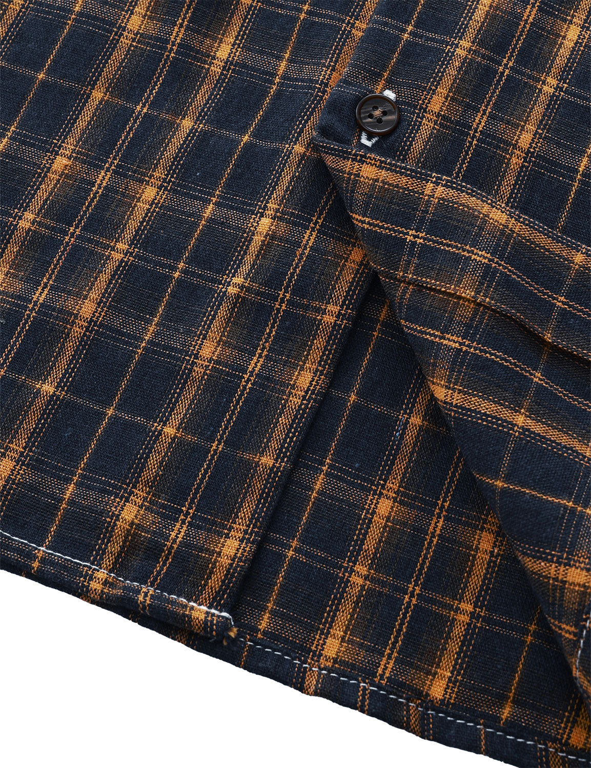 Chemise à manches longues décontractée à carreaux rétro pour hommes