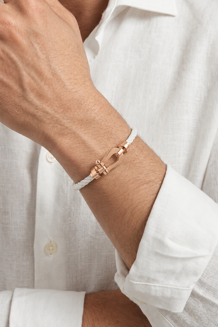 Bracelet Aurelio Blanc / Or rose
