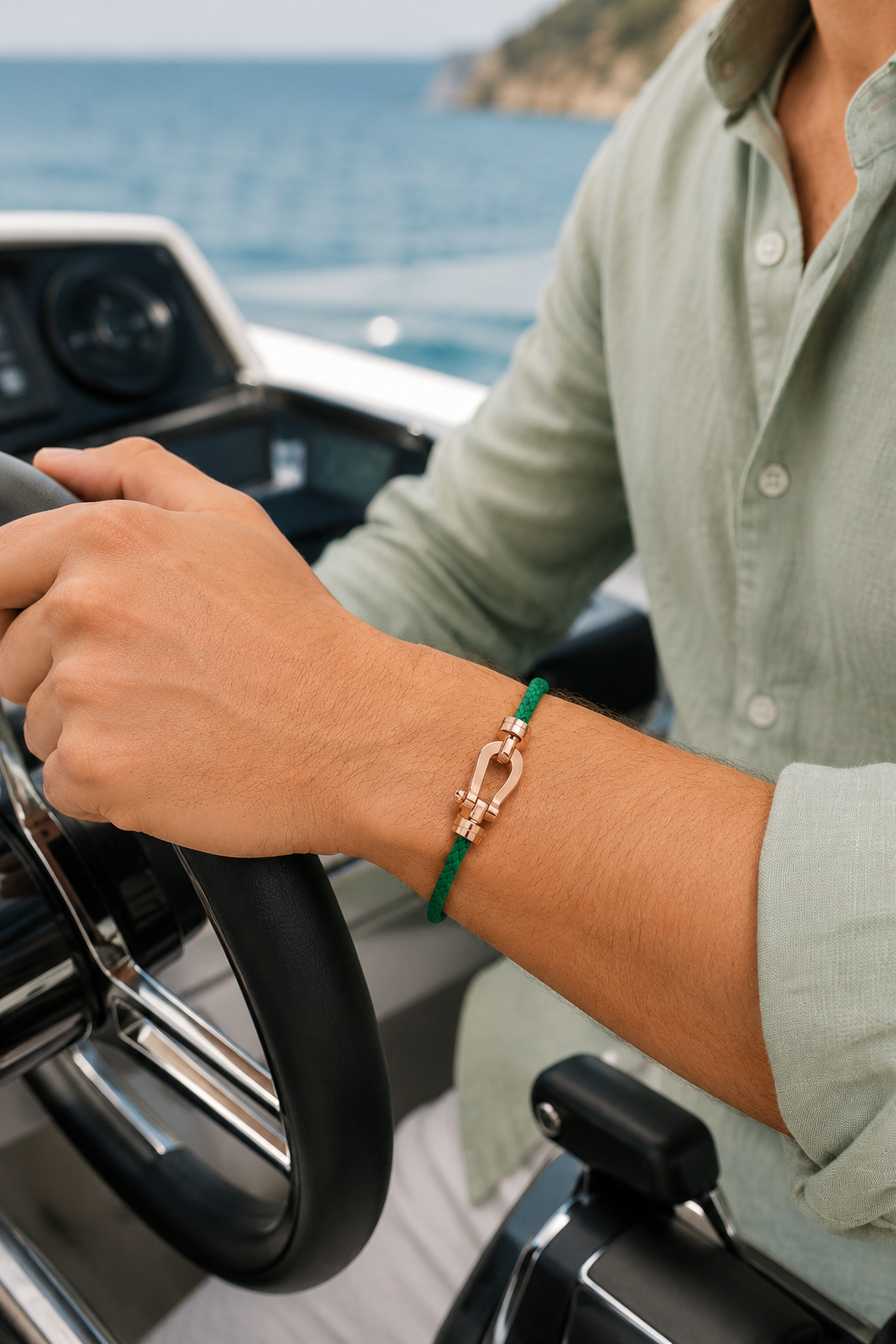 Bracelet Aurelio Vert / Or Rose