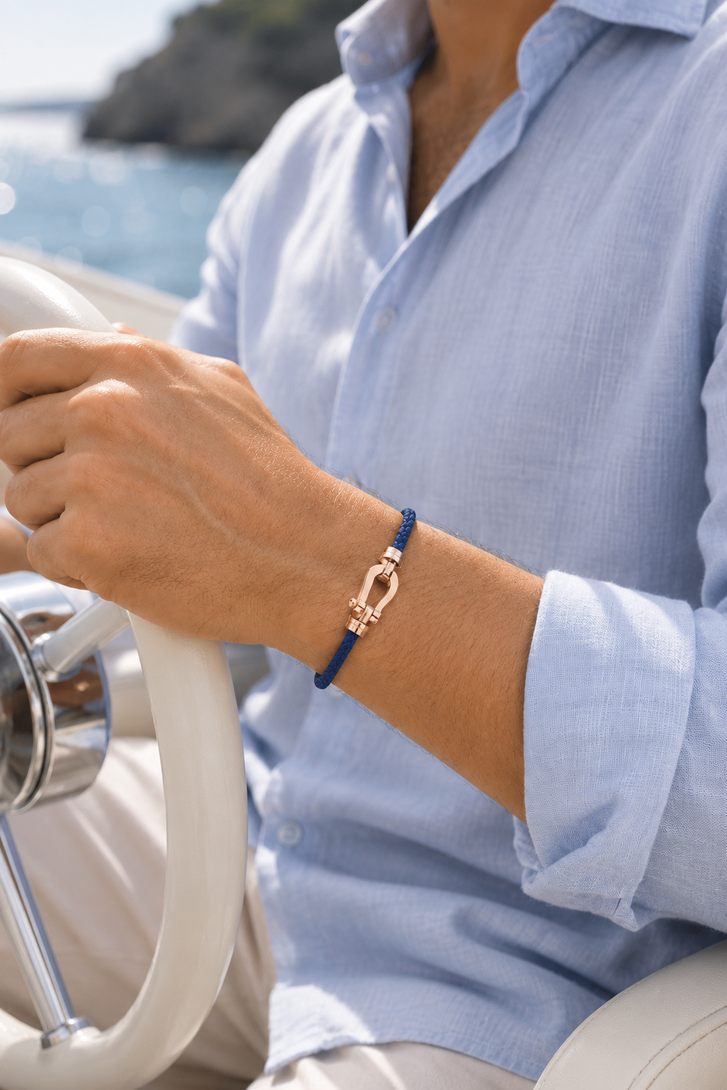Bracelet Aurelio Marine / Or Rose