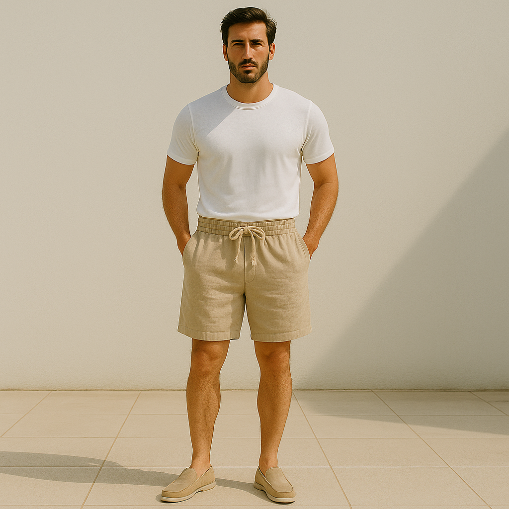 Les Shorts en Lin Rowley – Shorts à Cordon pour Hommes