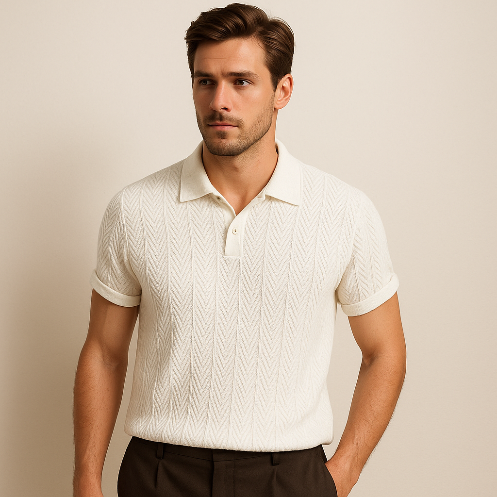 Polo en Coton Casual pour Homme Style Vintage