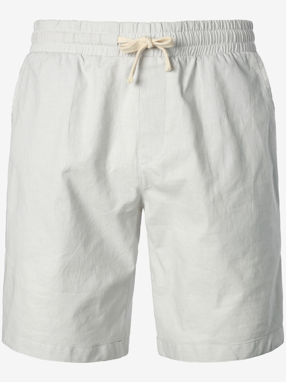 Shorts Décontractés en Coton et Lin pour Homme avec Taille Élastique