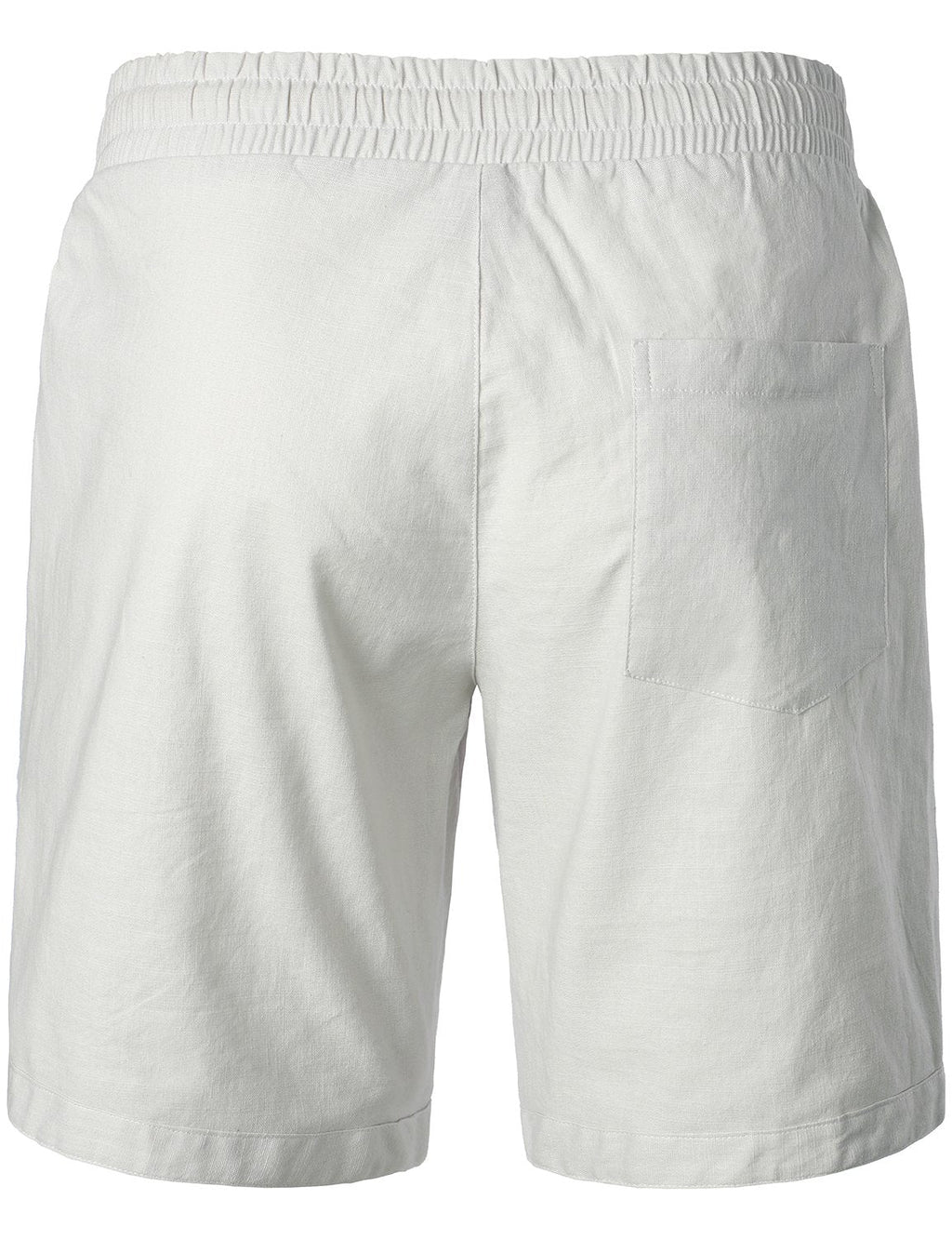Shorts Décontractés en Coton et Lin pour Homme avec Taille Élastique