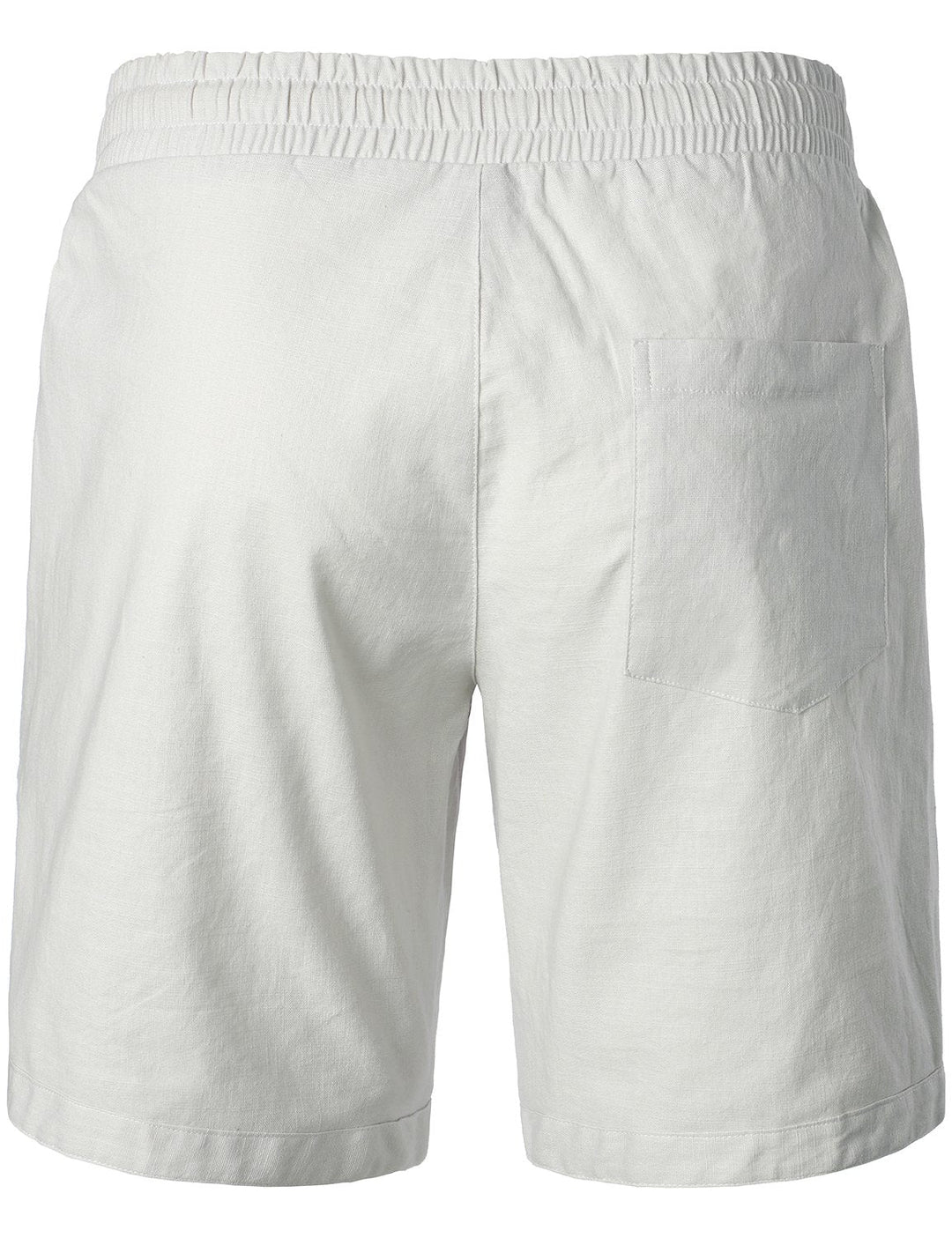 Short décontracté en lin et coton pour hommes, taille élastique, ample, couleur unie