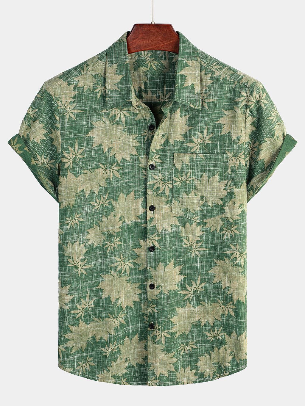 Chemise Hawaïenne Décontractée Rétro pour Homme avec Poche