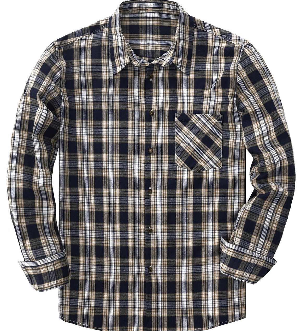 Chemise à manches longues décontractée à carreaux rétro pour hommes