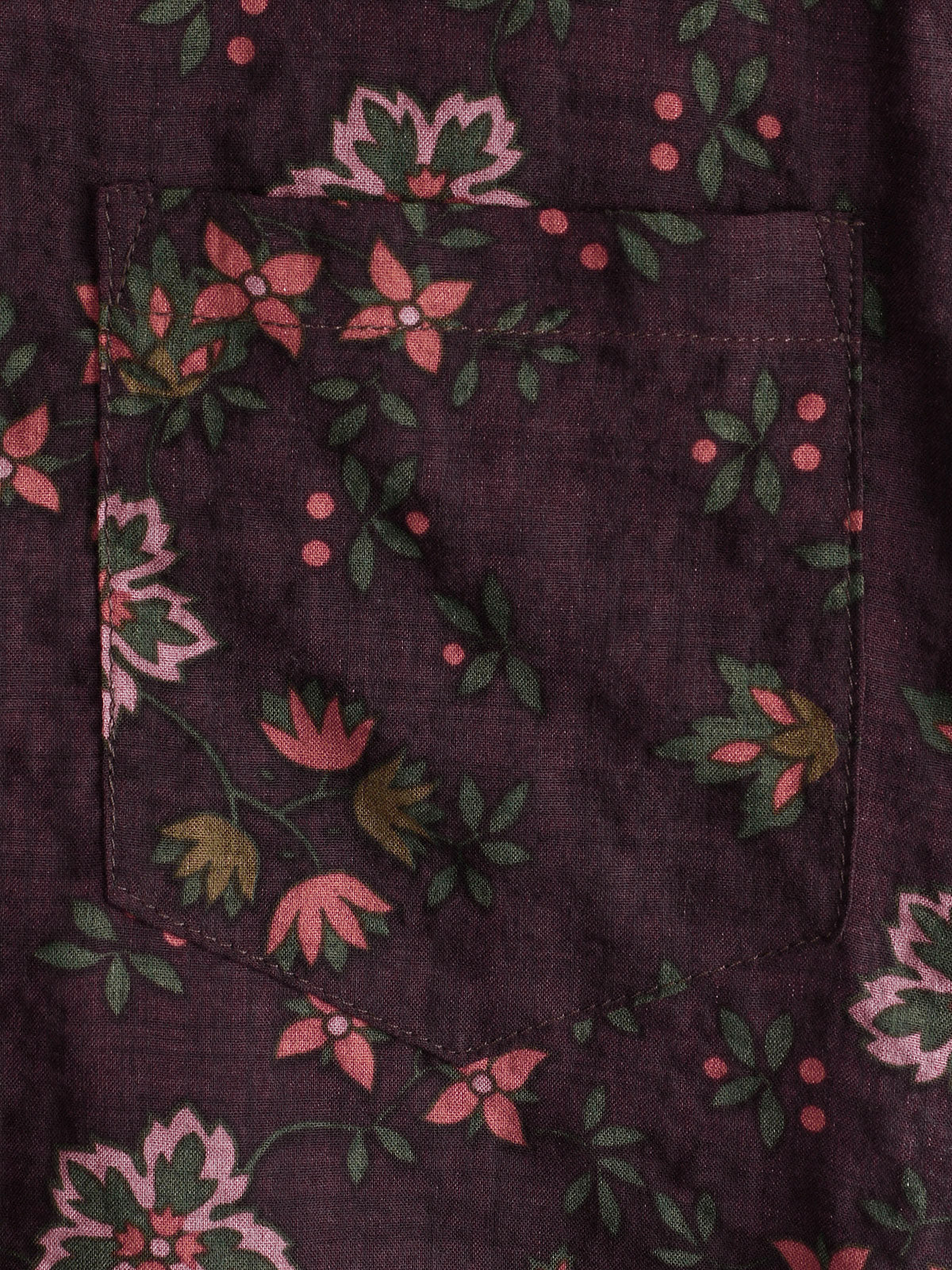 Chemise hawaïenne à manches courtes marron à imprimé floral vintage pour homme