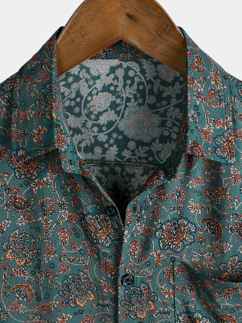 Chemise à manches courtes pour homme, motif cachemire vintage, style rétro années 70
