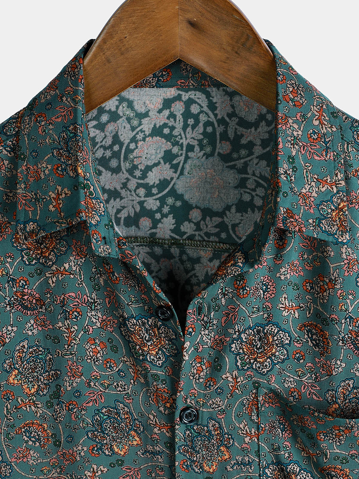Chemise à manches courtes pour homme, motif cachemire vintage, style rétro années 70