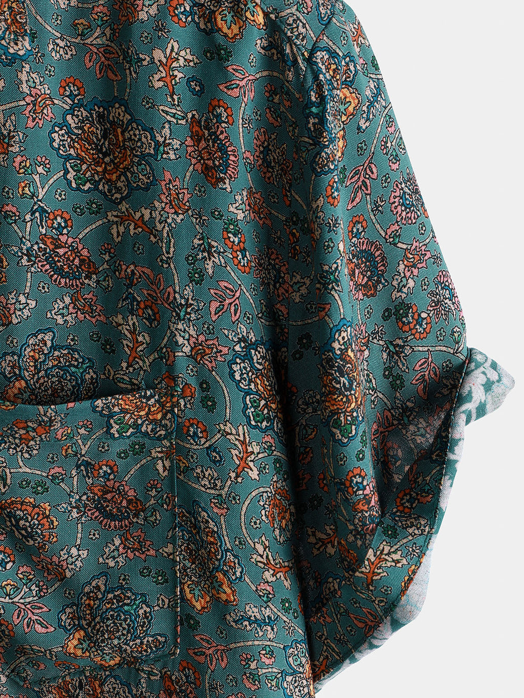 Chemise à manches courtes pour homme, motif cachemire vintage, style rétro années 70