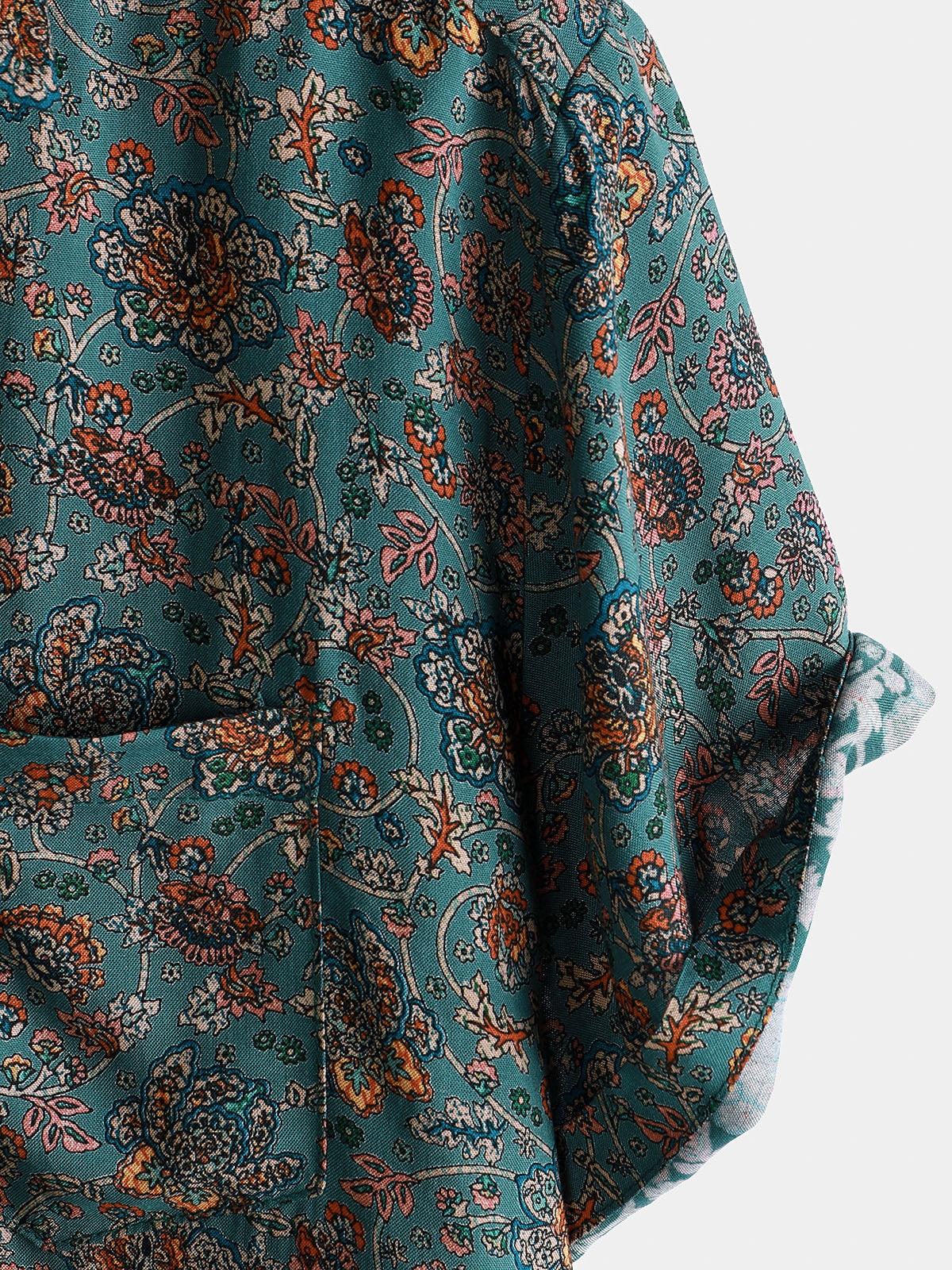 Chemise à manches courtes pour homme, motif cachemire vintage, style rétro années 70