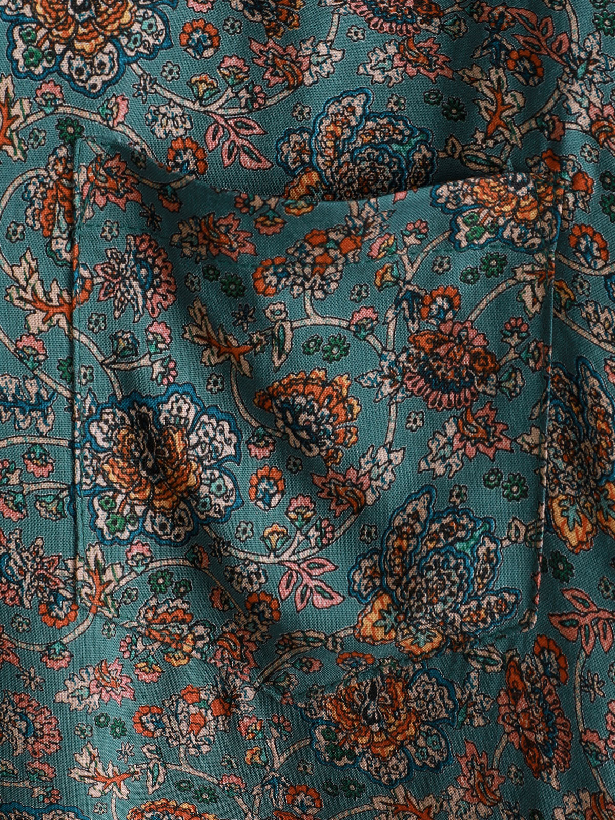 Chemise à manches courtes pour homme, motif cachemire vintage, style rétro années 70
