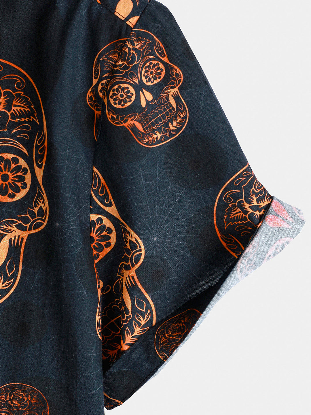 Chemise hawaïenne à manches courtes pour homme, motif tête de mort