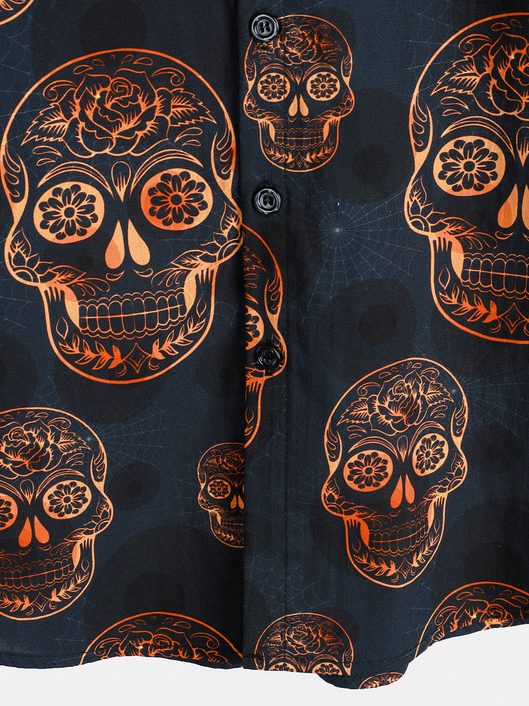 Chemise hawaïenne à manches courtes pour homme, motif tête de mort
