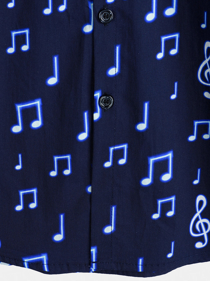Chemise boutonnée respirante à manches courtes pour homme, idéale pour les festivals de musique