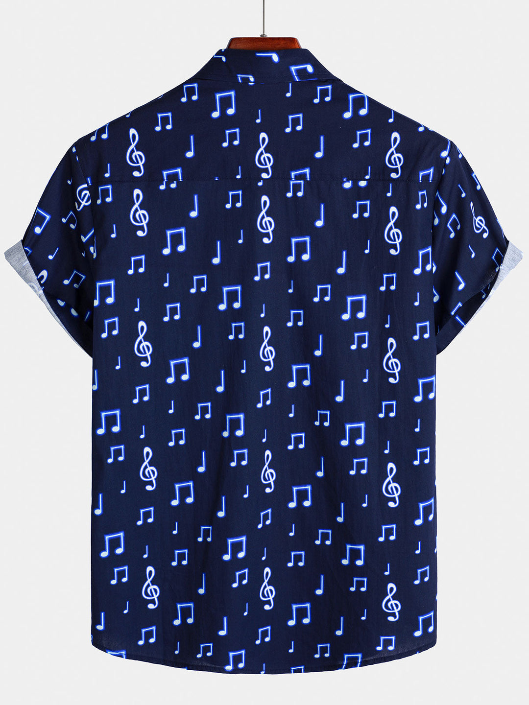 Chemise boutonnée respirante à manches courtes pour homme, idéale pour les festivals de musique