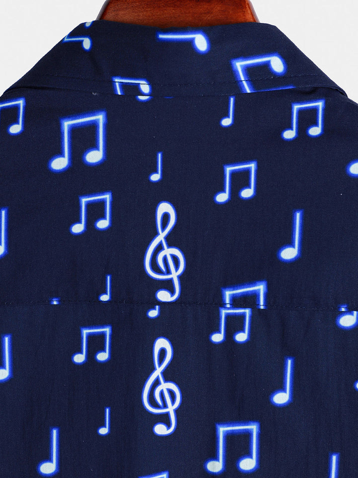 Chemise boutonnée respirante à manches courtes pour homme, idéale pour les festivals de musique
