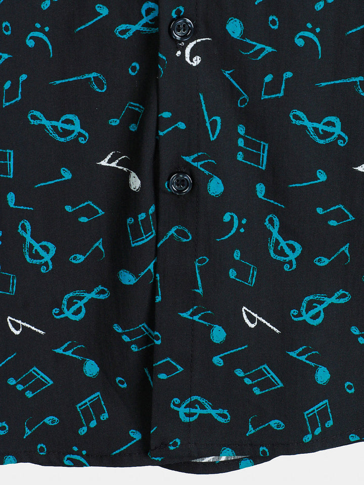 Chemise boutonnée humoristique à manches courtes pour homme, motif festival de musique cool et de vacances
