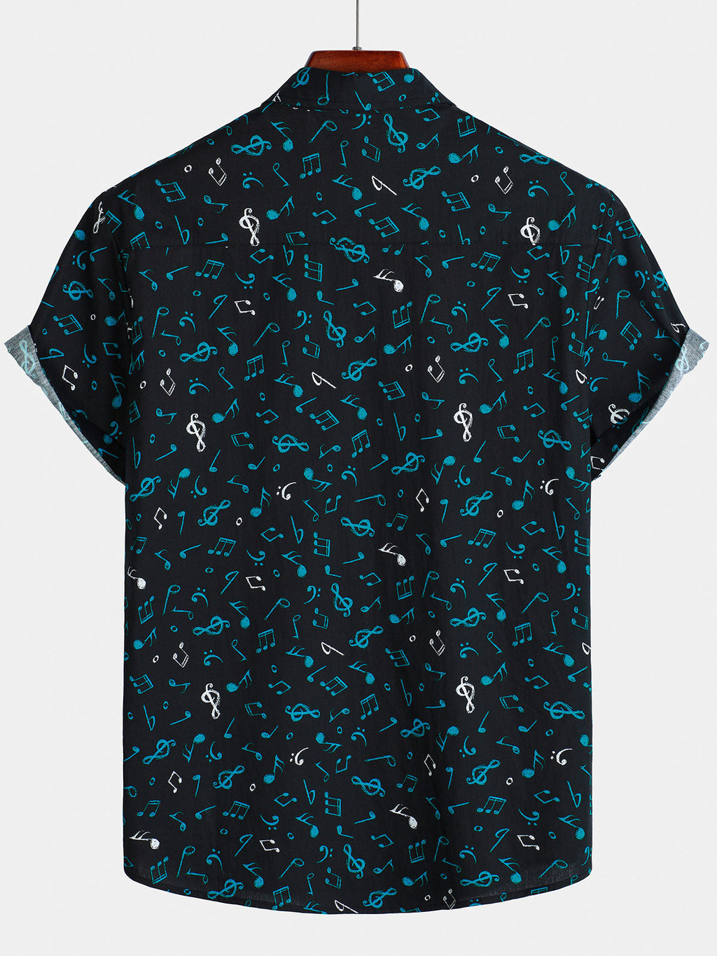 Chemise boutonnée humoristique à manches courtes pour homme, motif festival de musique cool et de vacances