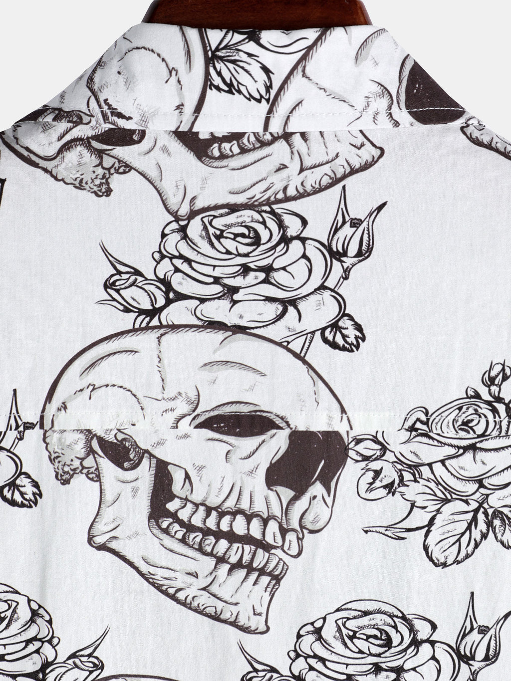 Chemise hawaïenne à manches courtes pour homme, motif crâne et cool rock