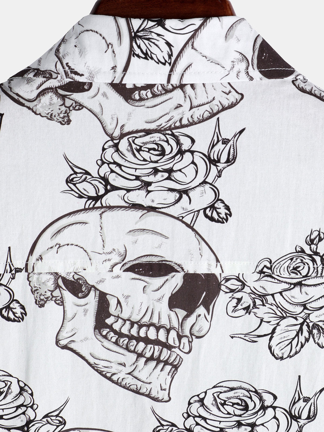 Chemise hawaïenne à manches courtes pour homme, motif crâne et cool rock