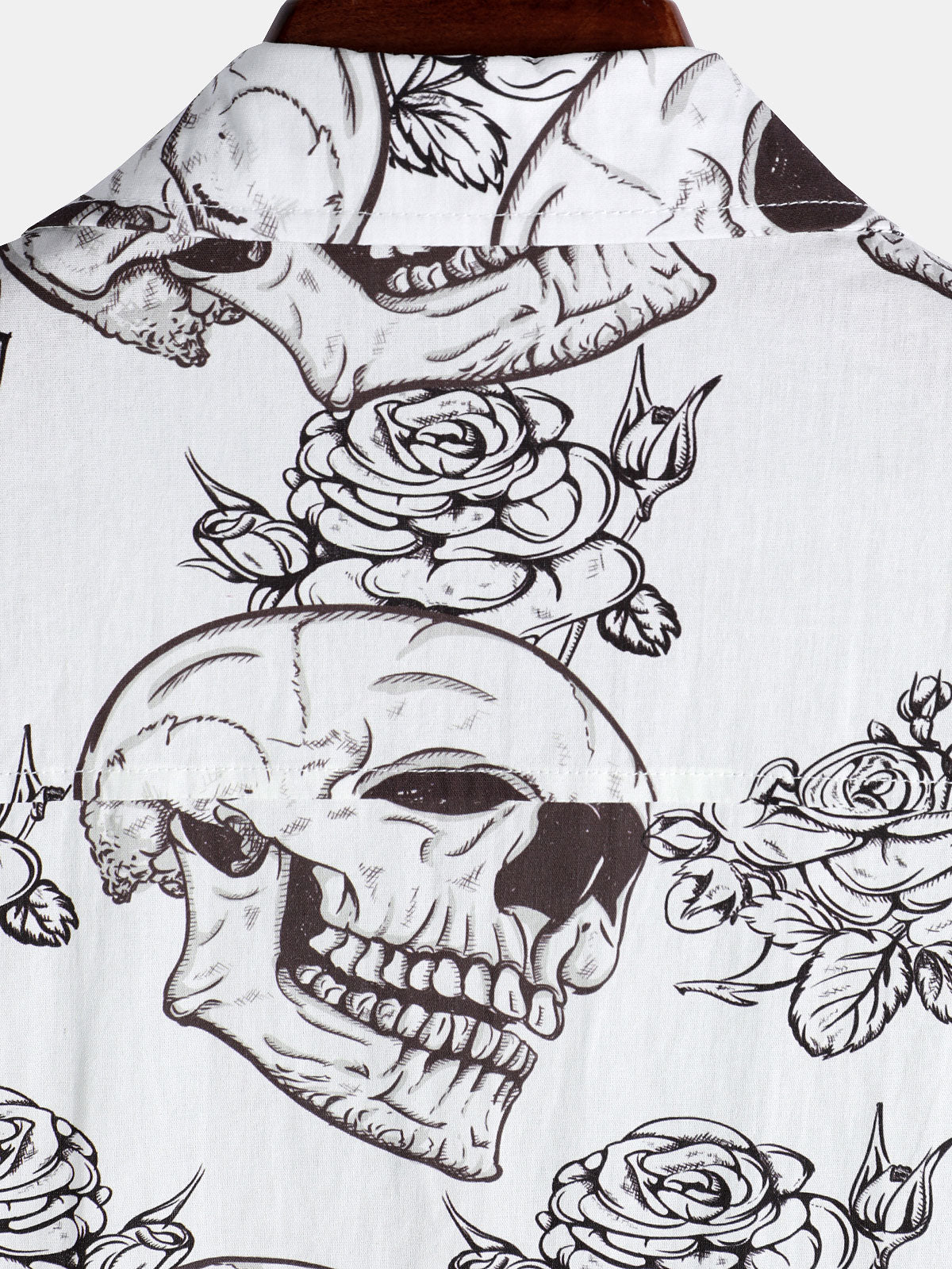 Chemise hawaïenne à manches courtes pour homme, motif crâne et cool rock