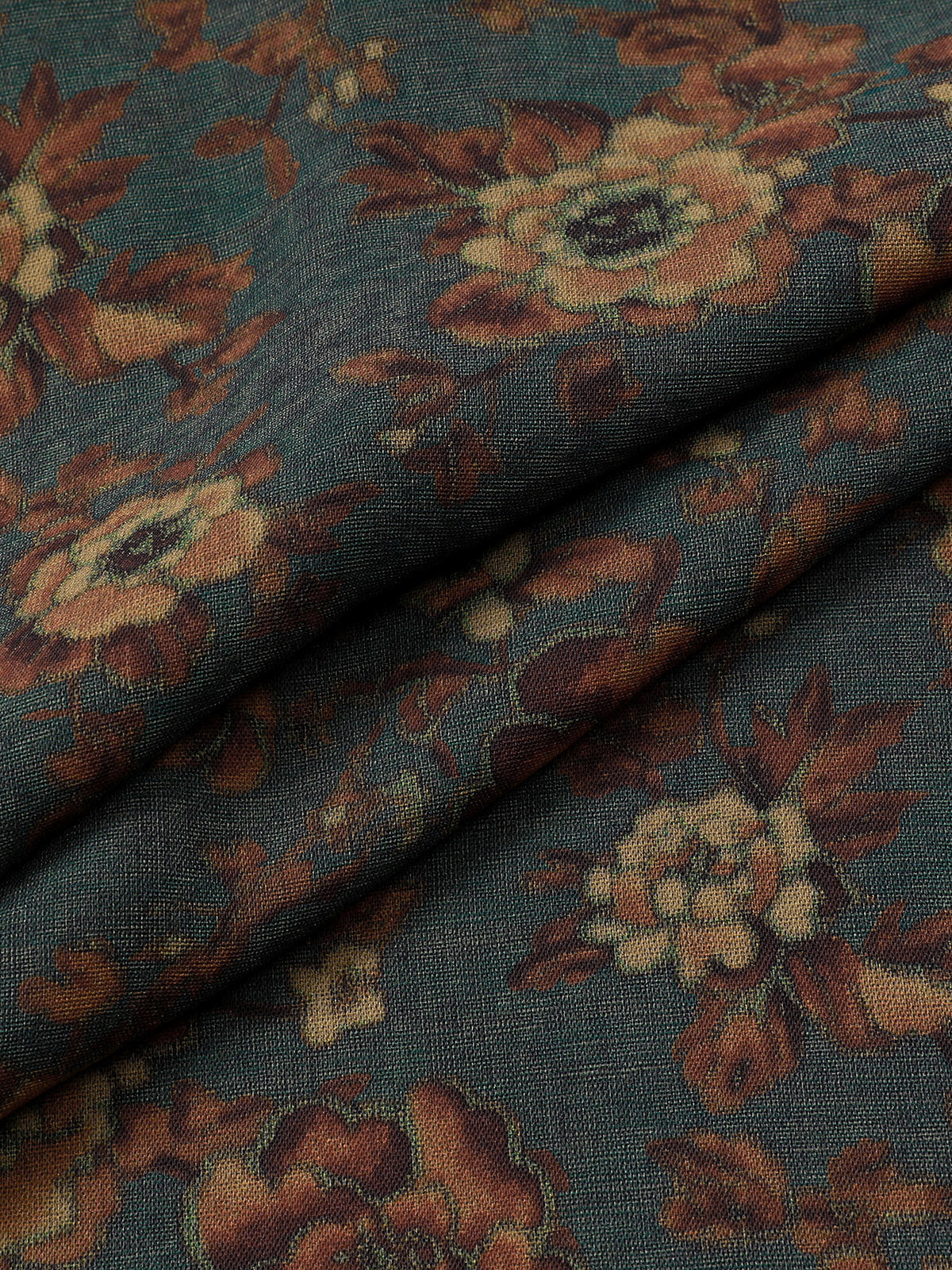 Chemise Vintage à Imprimé Floral Manches Courtes avec Poche