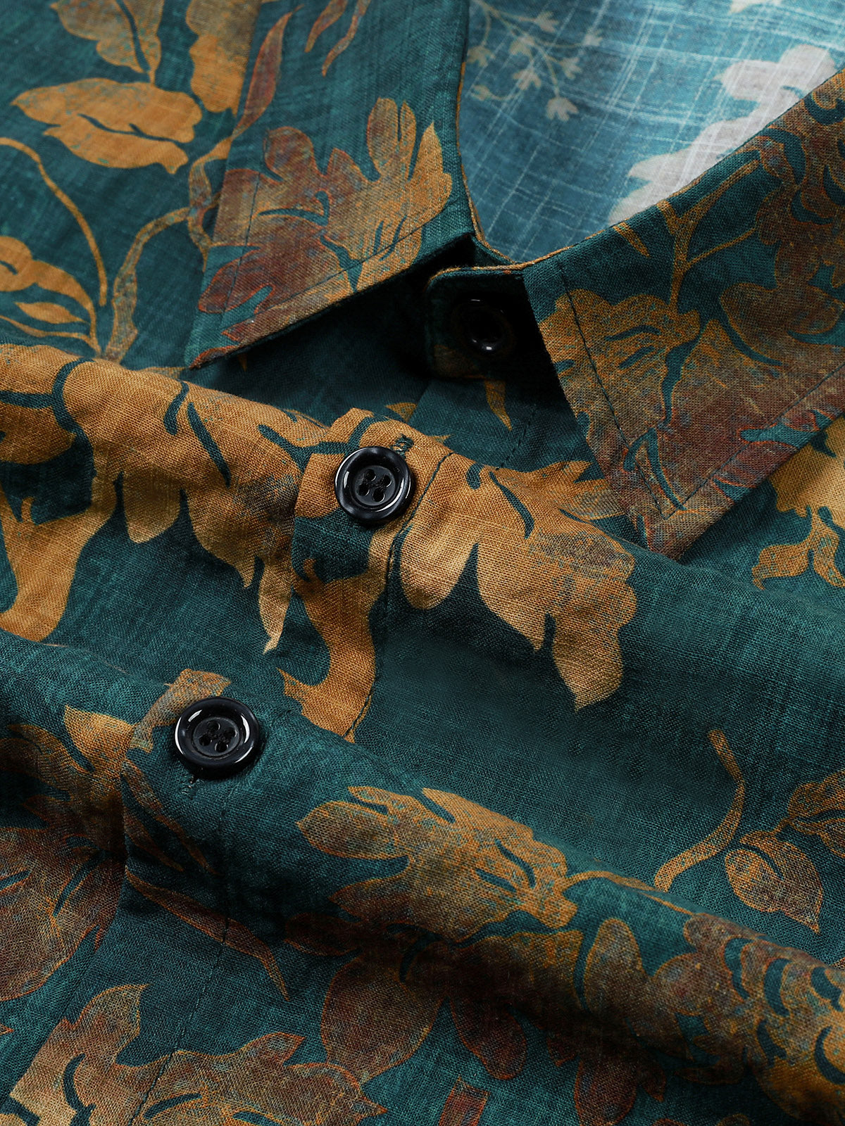 Chemise Hawaïenne Vintage pour Homme, à Boutons, à Manches Courtes, Verte