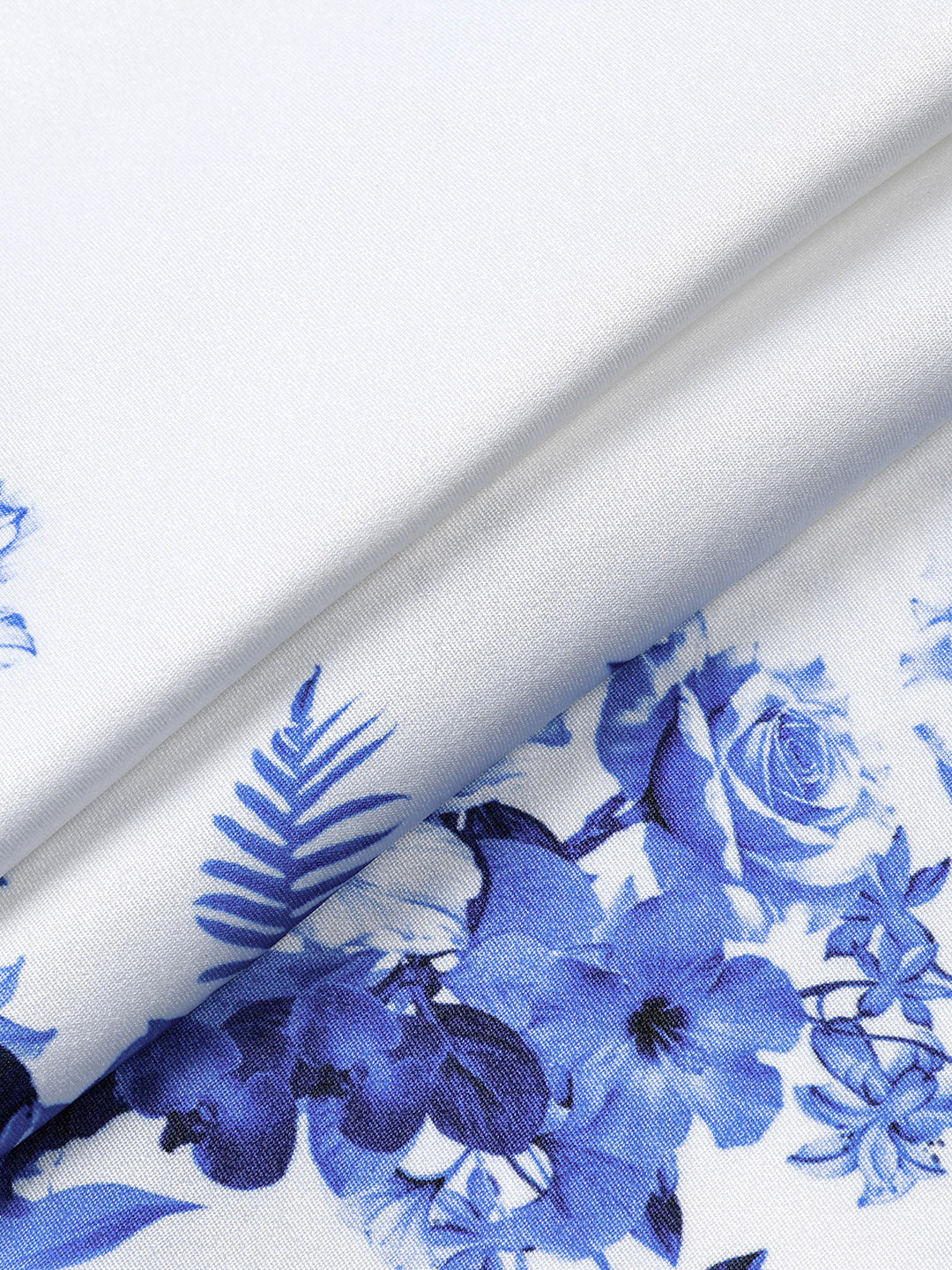 Chemise Hawaïenne Bleue à Imprimé Floral pour Homme vacances d’été à manches courtes