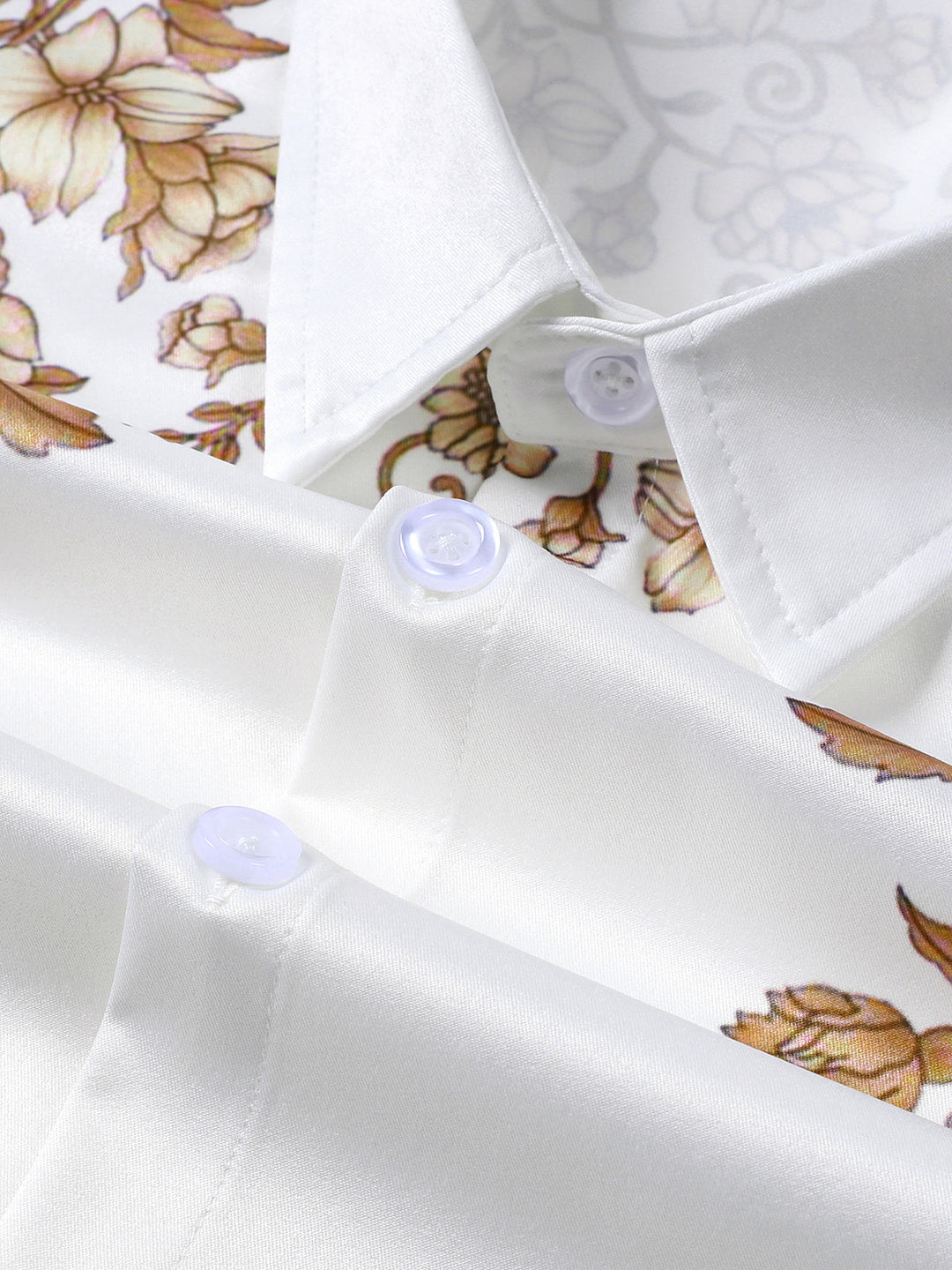 Chemise Hawaïenne à Imprimé Floral pour Homme à Boutons Col Décontracté à Manches Courtes
