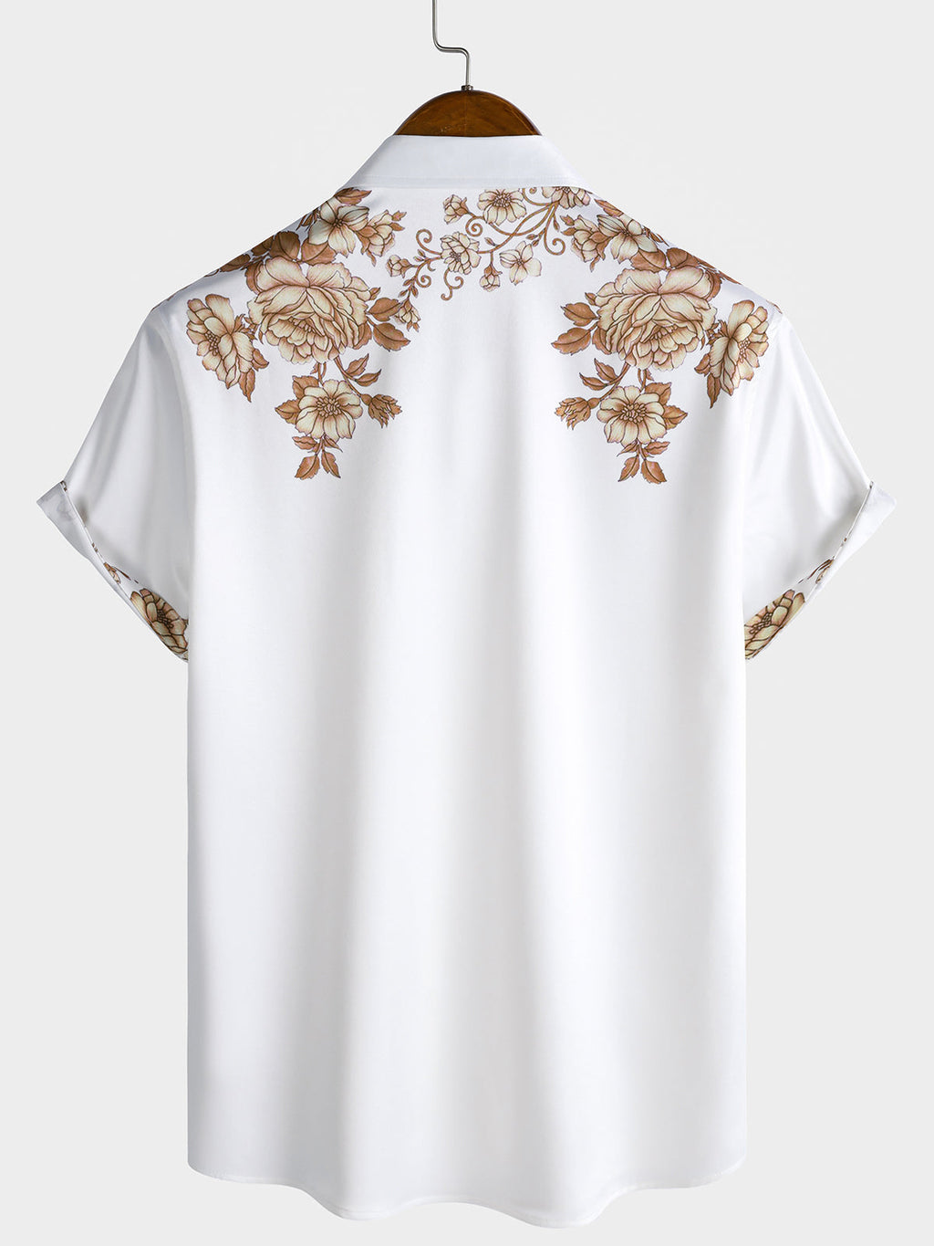Chemise Hawaïenne à Imprimé Floral pour Homme à Boutons Col Décontracté à Manches Courtes