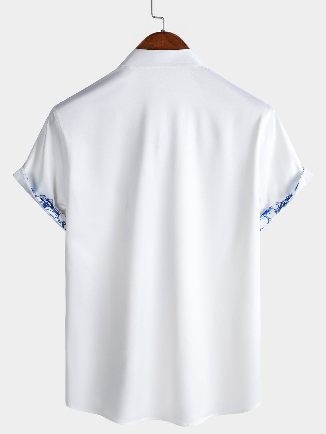 Chemise Hawaïenne Bleue à Imprimé Floral pour Homme à Manches Courtes Croisière Fête