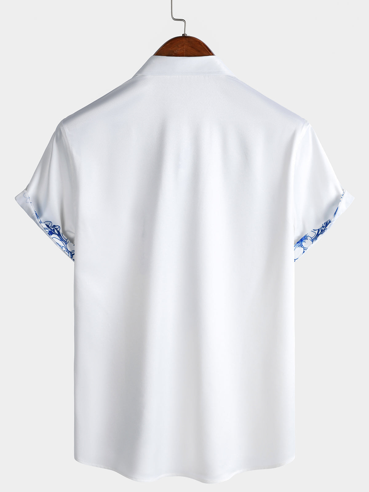 Chemise Hawaïenne Bleue à Imprimé Floral pour Homme à Manches Courtes Croisière Fête