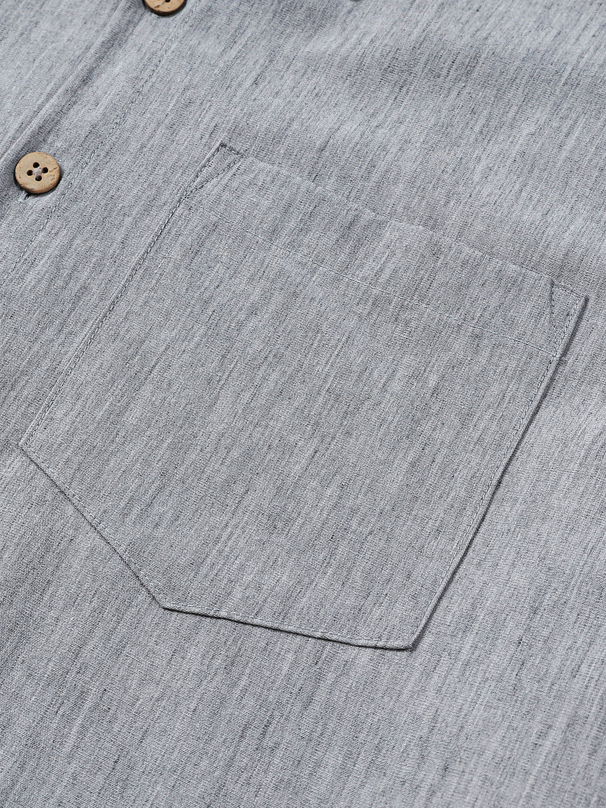 Chemise Homme Confort Sport Décontractée Unie Grise à Manches Courtes