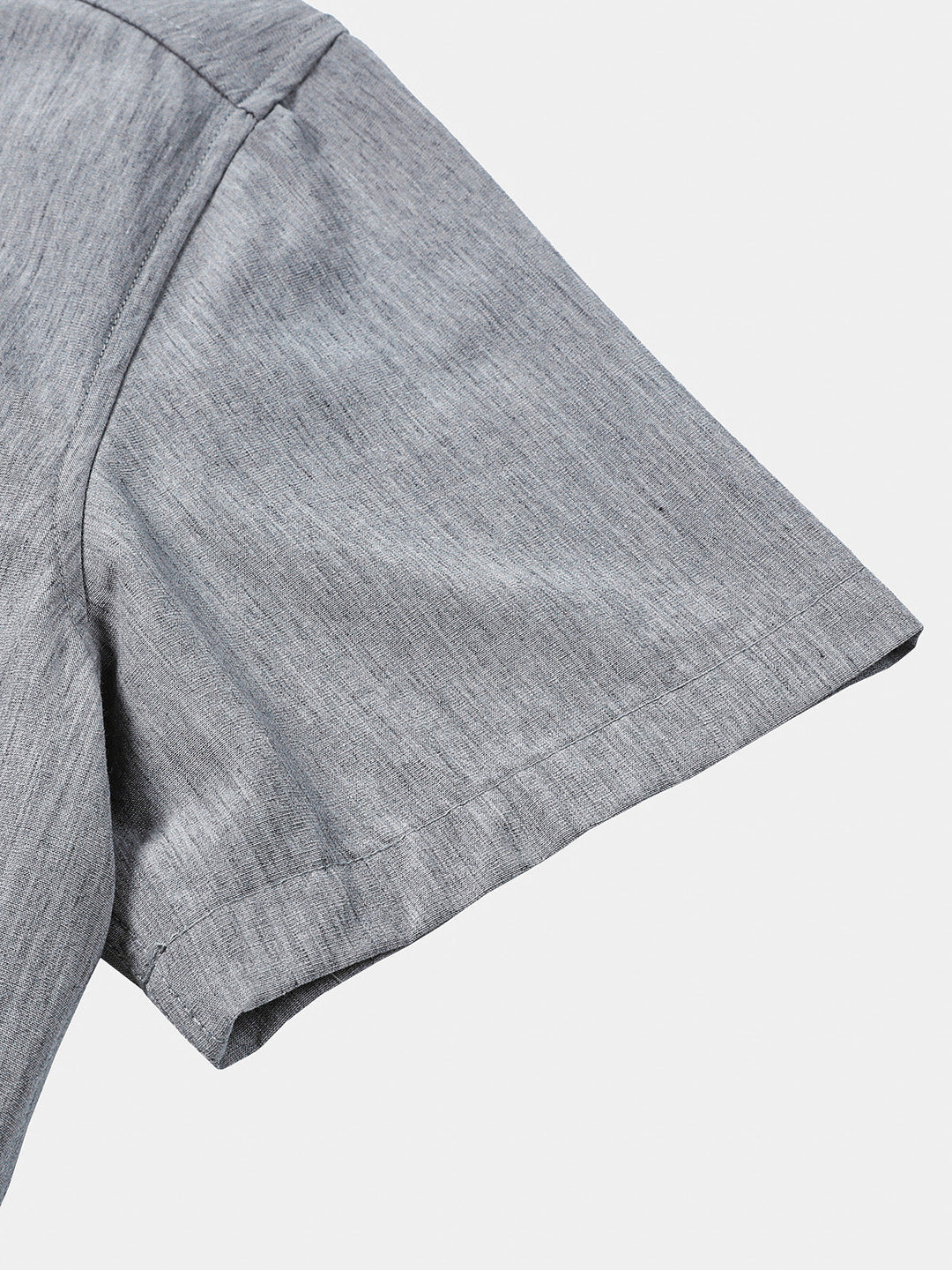 Chemise Homme Confort Sport Décontractée Unie Grise à Manches Courtes