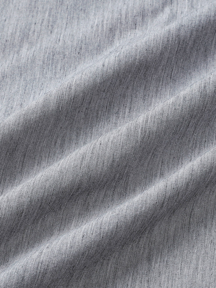 Chemise Homme Confort Sport Décontractée Unie Grise à Manches Courtes