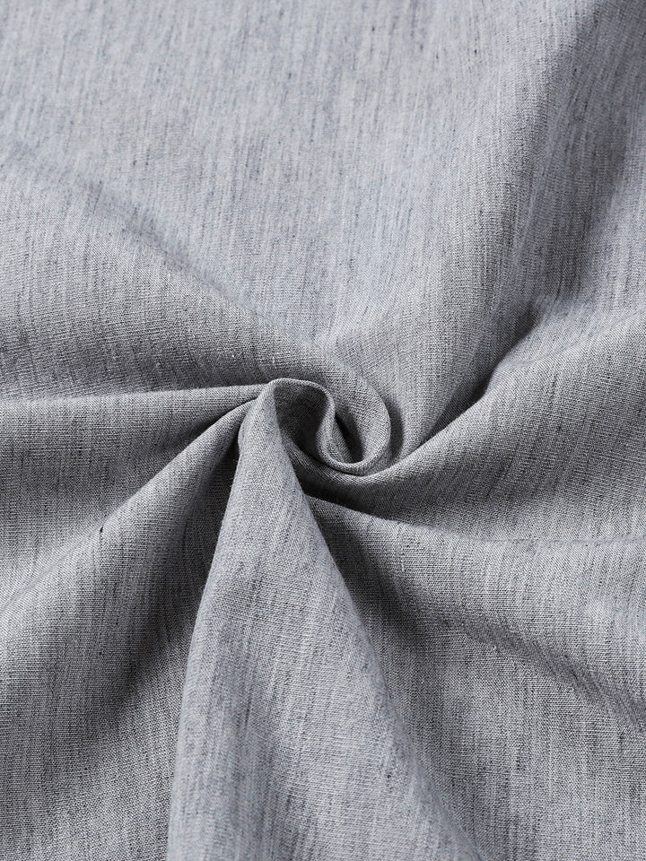 Chemise Homme Confort Sport Décontractée Unie Grise à Manches Courtes