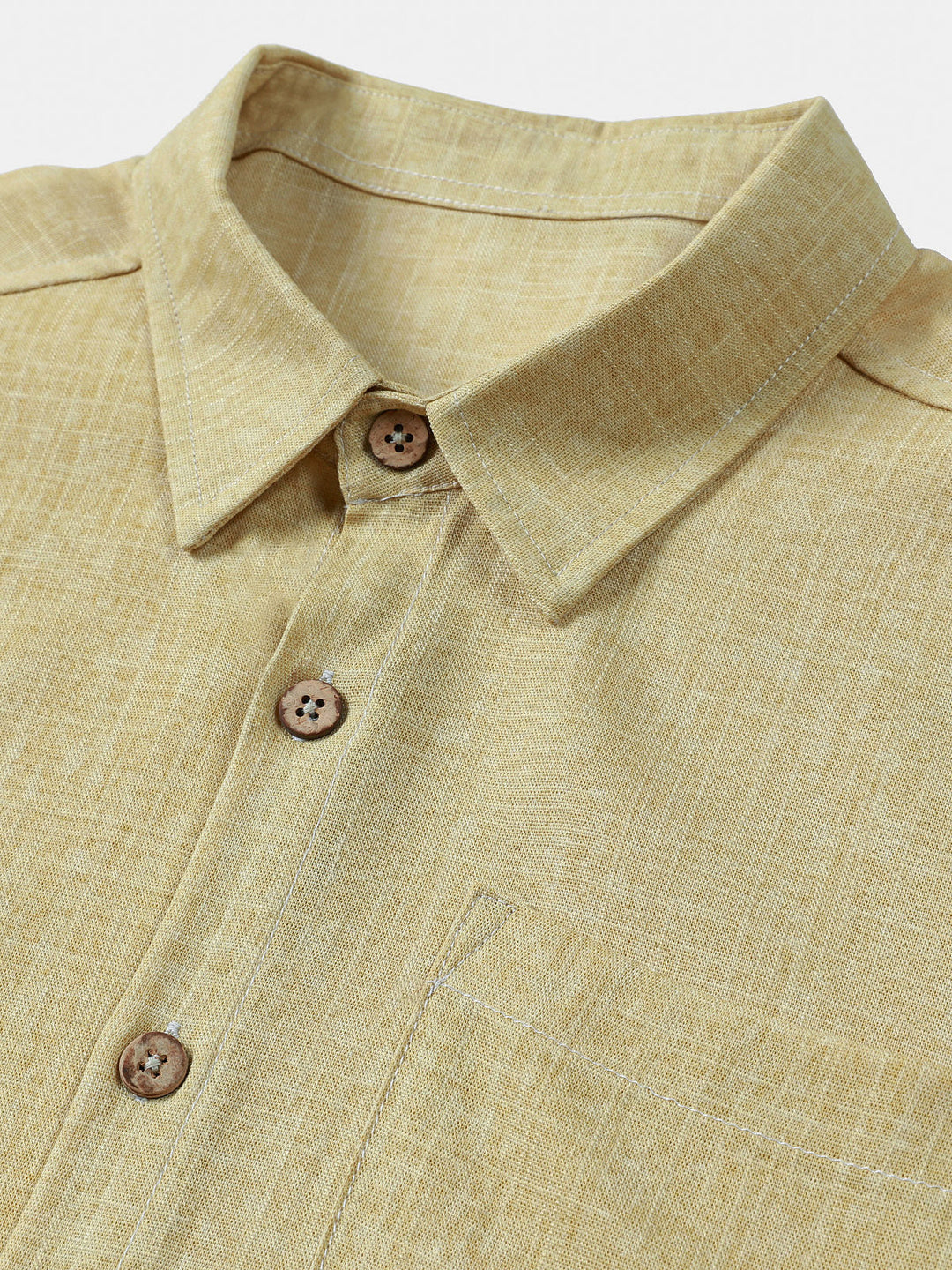 Chemise Homme Unie Sport Confort Décontractée Manches Courtes