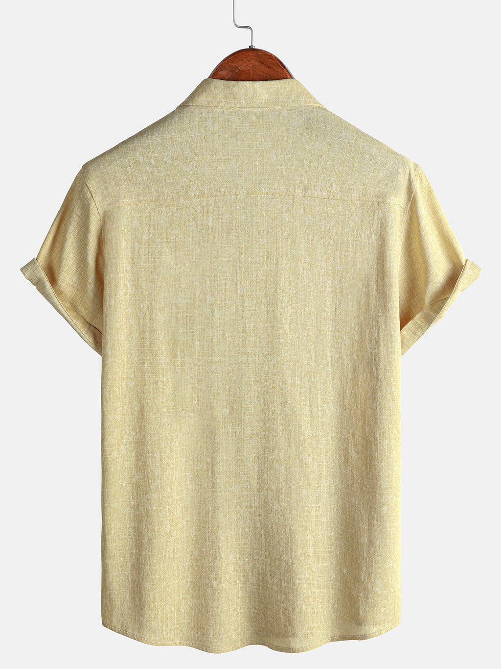 Chemise Homme Unie Sport Confort Décontractée Manches Courtes