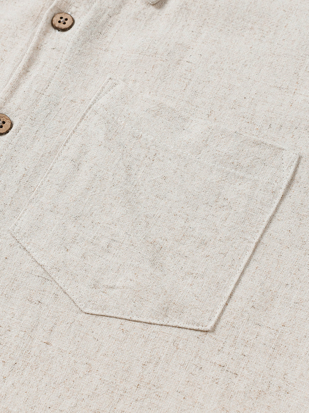 Chemise Homme Confort Sport Unie Beige à Manches Courtes