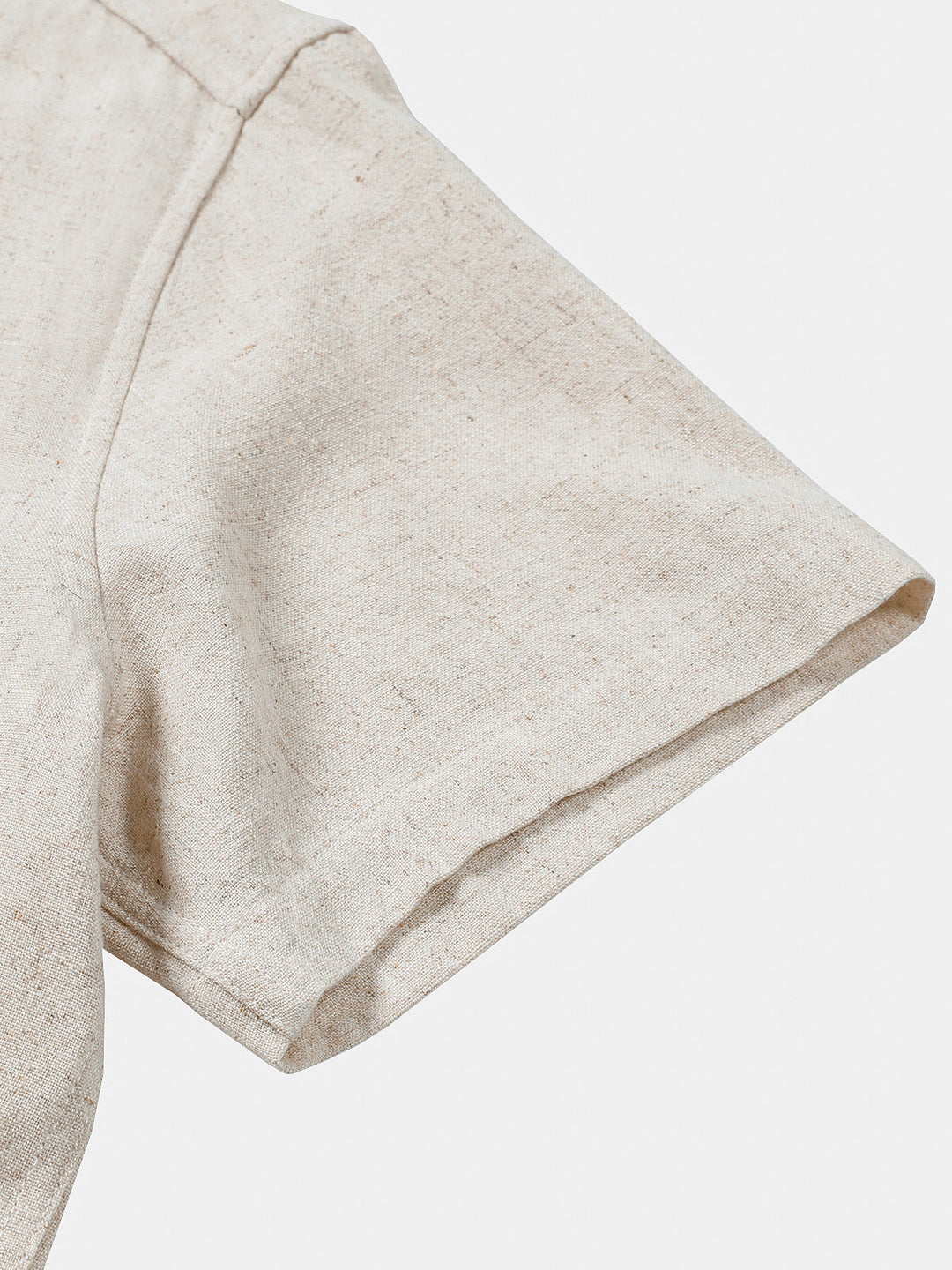 Chemise Homme Confort Sport Unie Beige à Manches Courtes