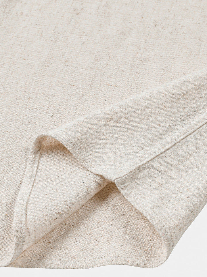 Chemise Homme Confort Sport Unie Beige à Manches Courtes